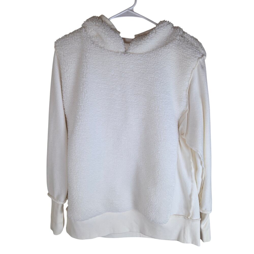 Alo Yoga Frost Faux Shearling Hoodie - Cream - Small - Picture 4 of 12